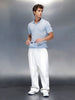 Textured Knit slim fit Polo T-shirt | Blue
