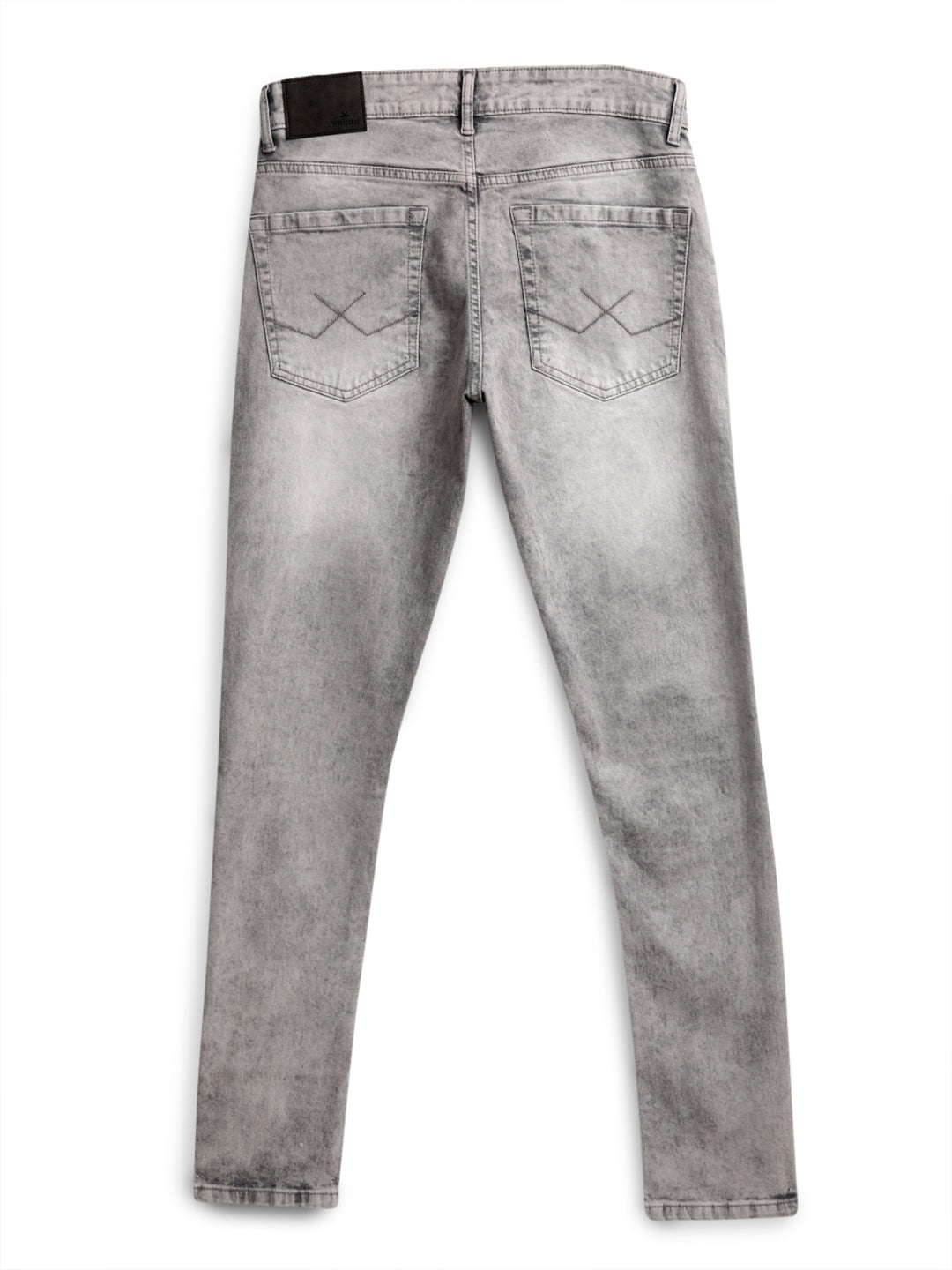 Light Grey High Low Effect Jeans