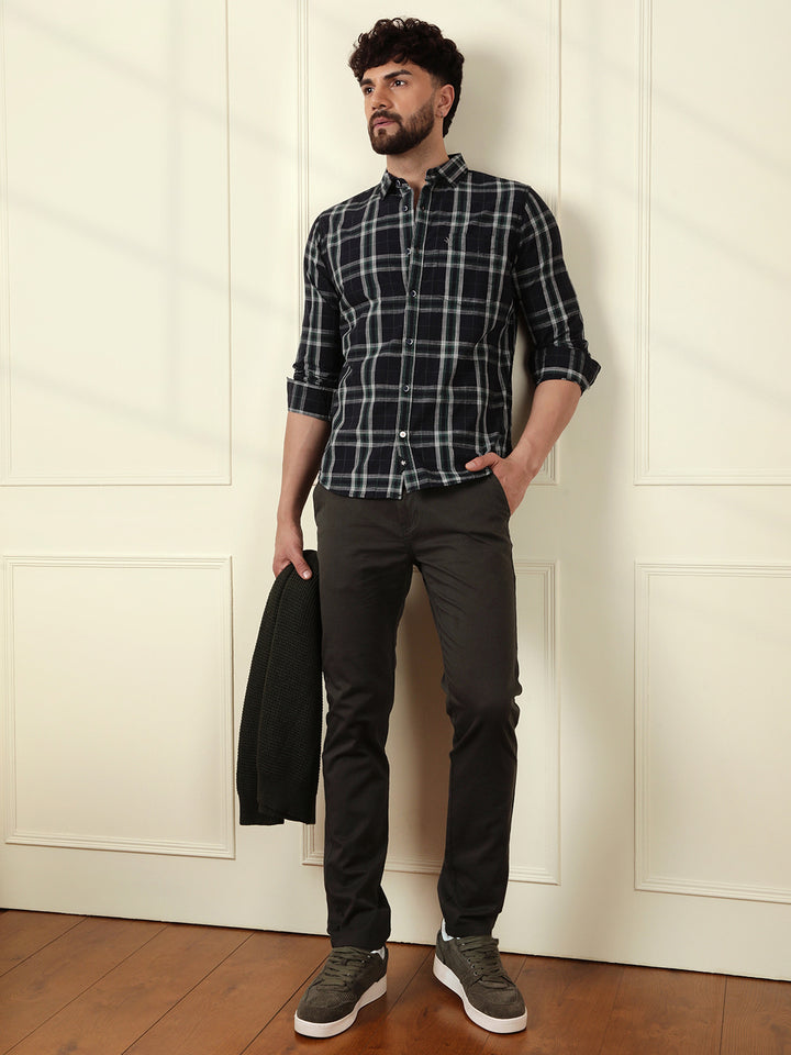 Soft Cotton Blend Trouser | Olive