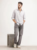 Regular Fit Checkered Shirt | Grey