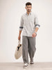 Regular Fit Checkered Shirt | Grey