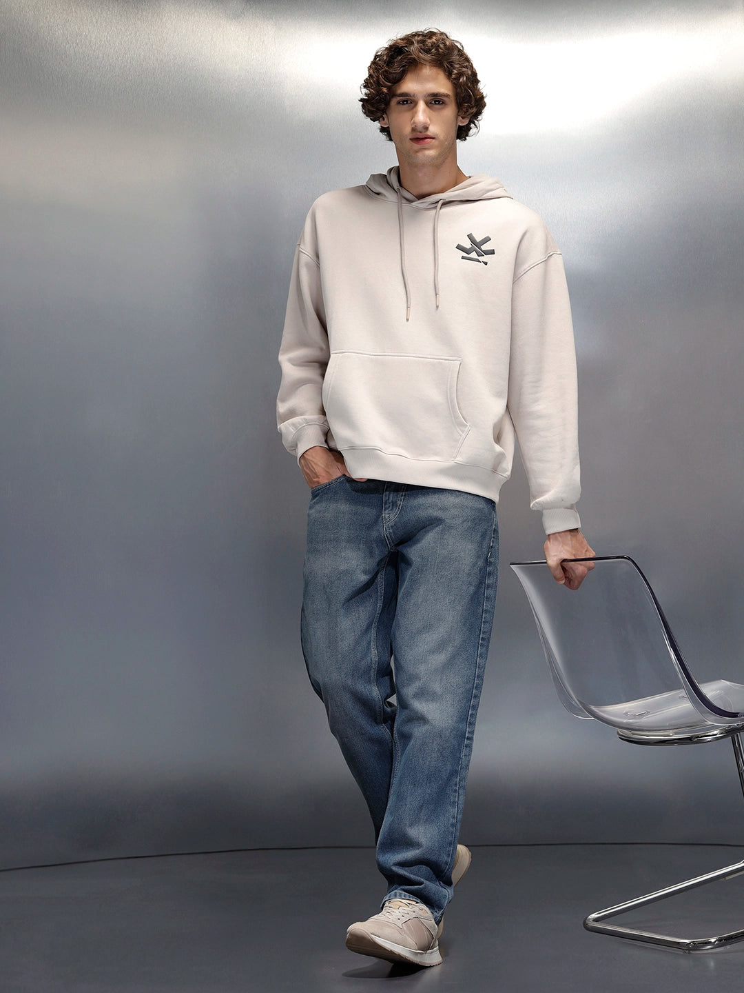Wrogn Men's Relaxed fit Jeans | Light Blue
