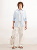 Classic Slim Fit Striped Shirt | Light Blue