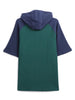 Teal Hooded Oversized T-Shirt