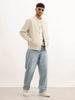 Solid Regular Fit Zipper Jacket | Beige | WJK02FSRE9000S
