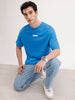 Oversized Back Printed T-shirt | Blue