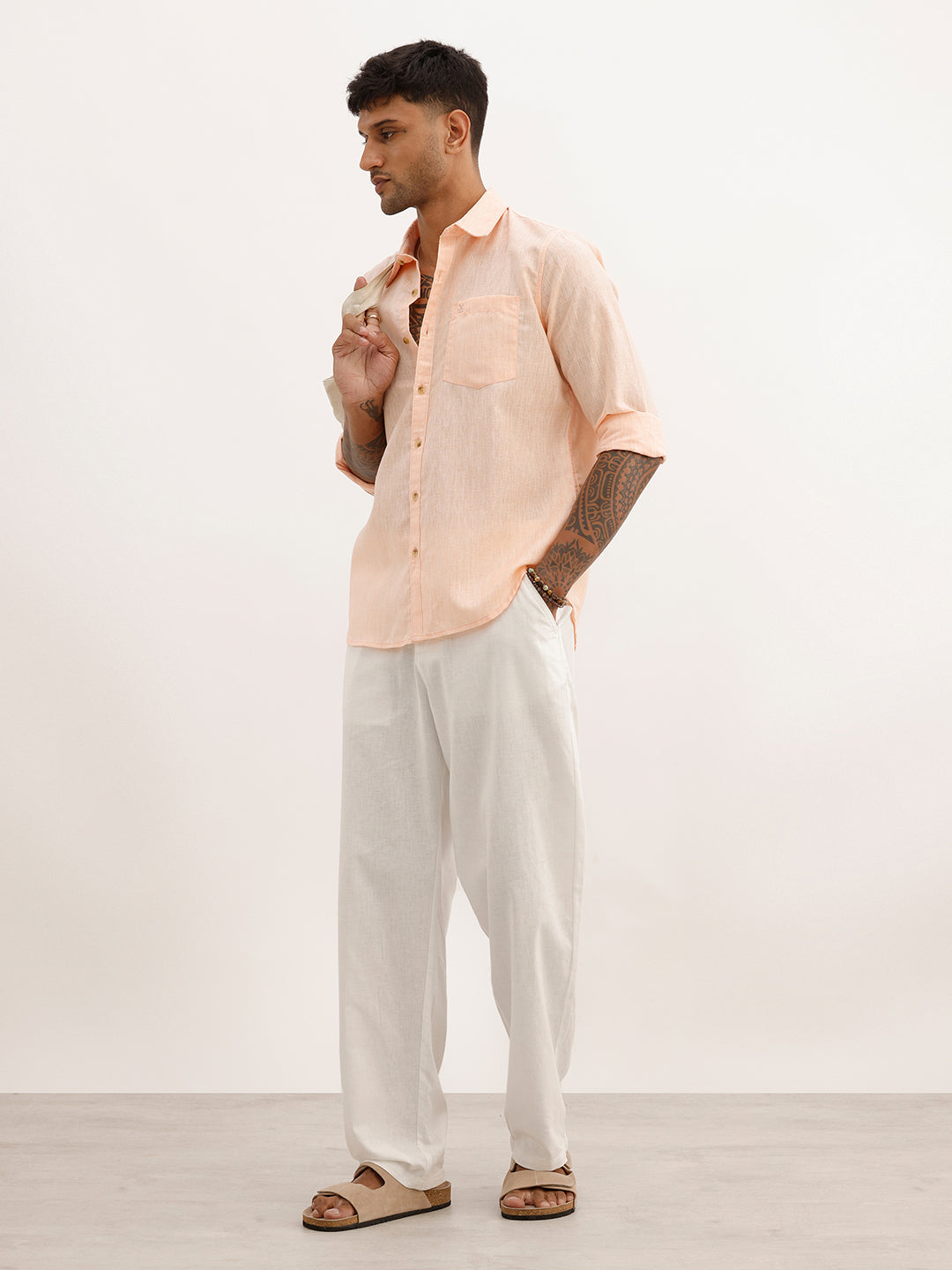 Solid Regular Fit Full Sleeve Shirt | Orange | WVSH2527F