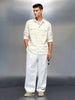 Men's Casual Regular Fit Striped Pattern Shirt | Green