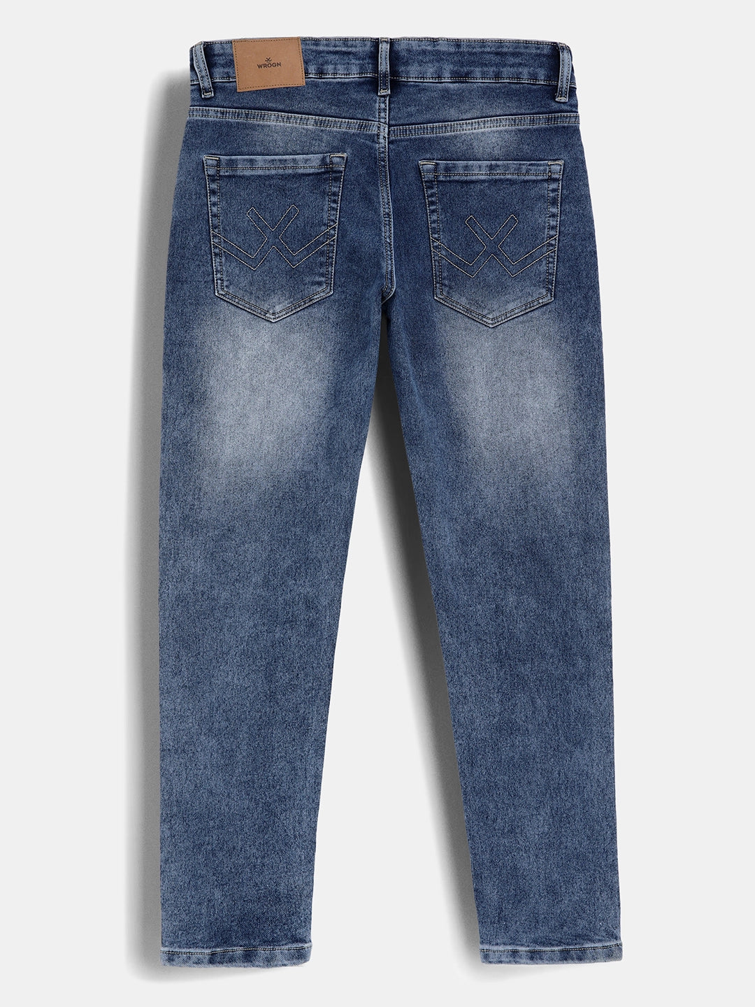 Faded Slim Crop Denim Jeans | Light Blue