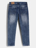 Faded Slim Crop Denim Jeans | Light Blue