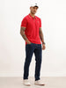 Classic Tipping Collar Polo T-Shirt | Red | WWTS245F