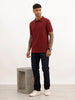 Solid Slim Fit Polo T-Shirt | Maroon