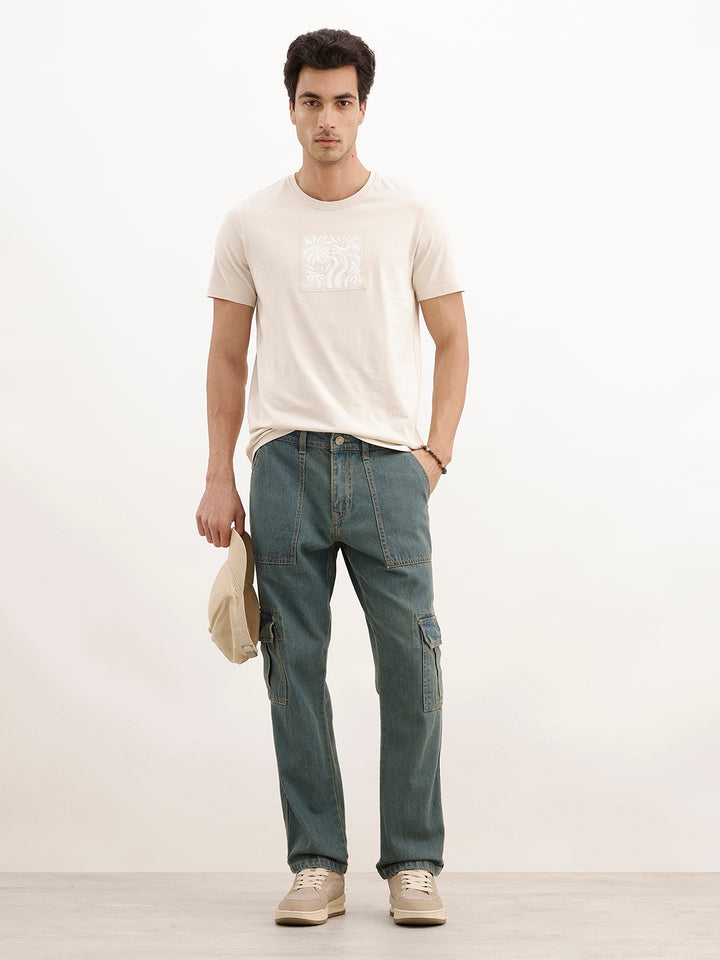 Relaxed Fit Cargo Jeans | Blue