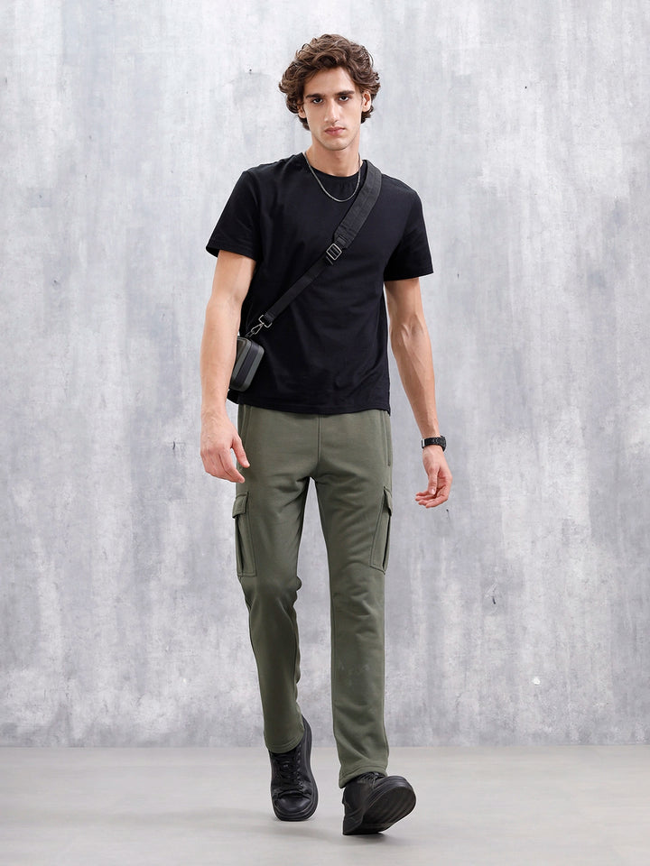 Men’s Straight Fit Knit Jogger With Pockets | Olive