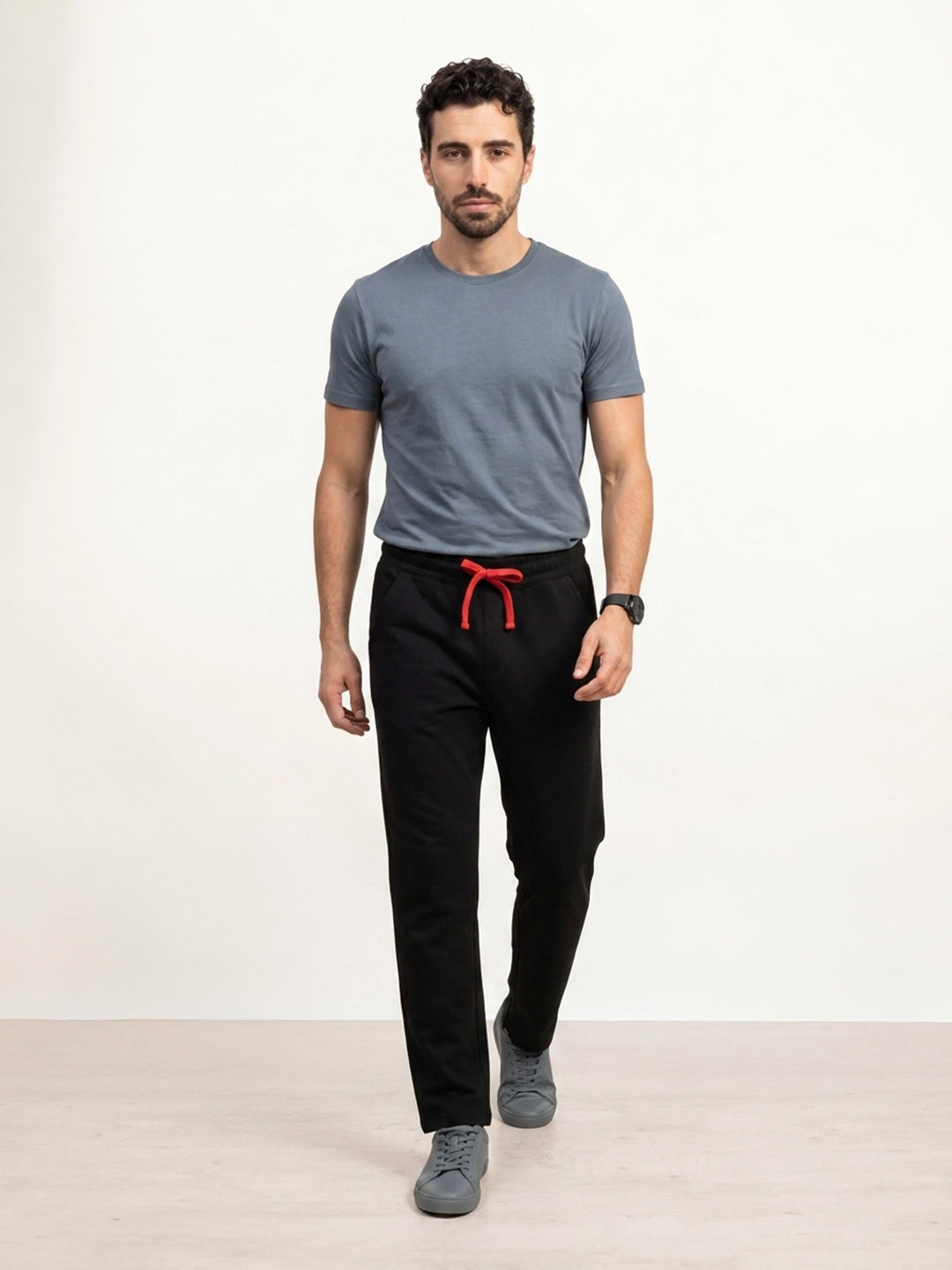 Solid Regular Fit Jogger | Black