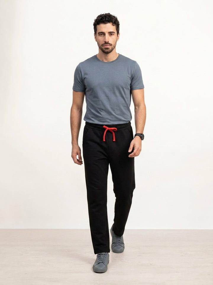 Solid Regular Fit Jogger | Black