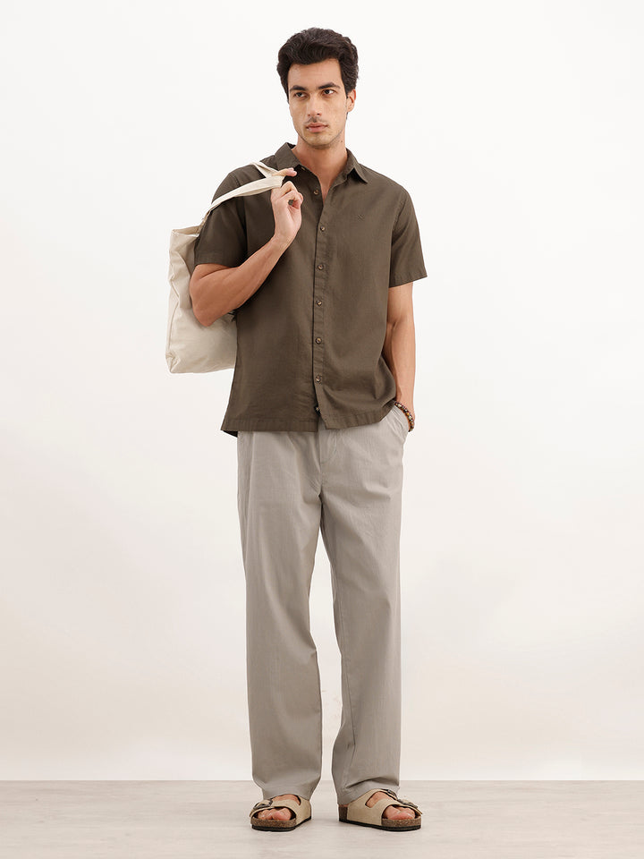 Solid Loose Fit Trouser | Grey