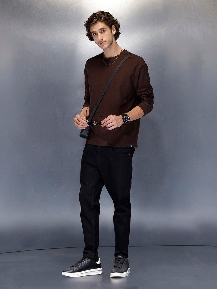 Men’s solid skinny-fit black jeans | Black