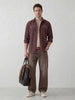 Heritage Checks with Modern Varsity Style slim fit shirt | Brown