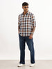 Classic Slim Fit Checkered Shirt | Off White