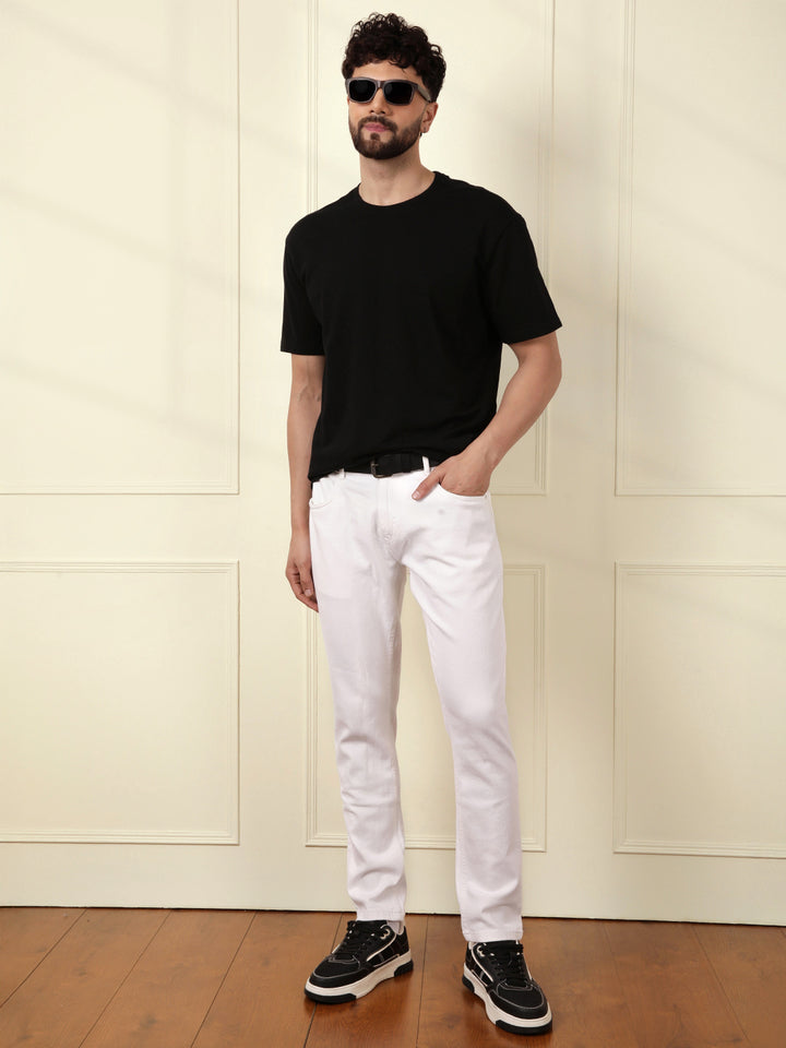 Classic Slim Tapered Jeans | White