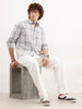 Slim Fit Checkered Shirt  | Grey
