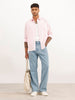 Slim Fit Gingham Checkered Shirt | Pink | WSH01FSSL7129W