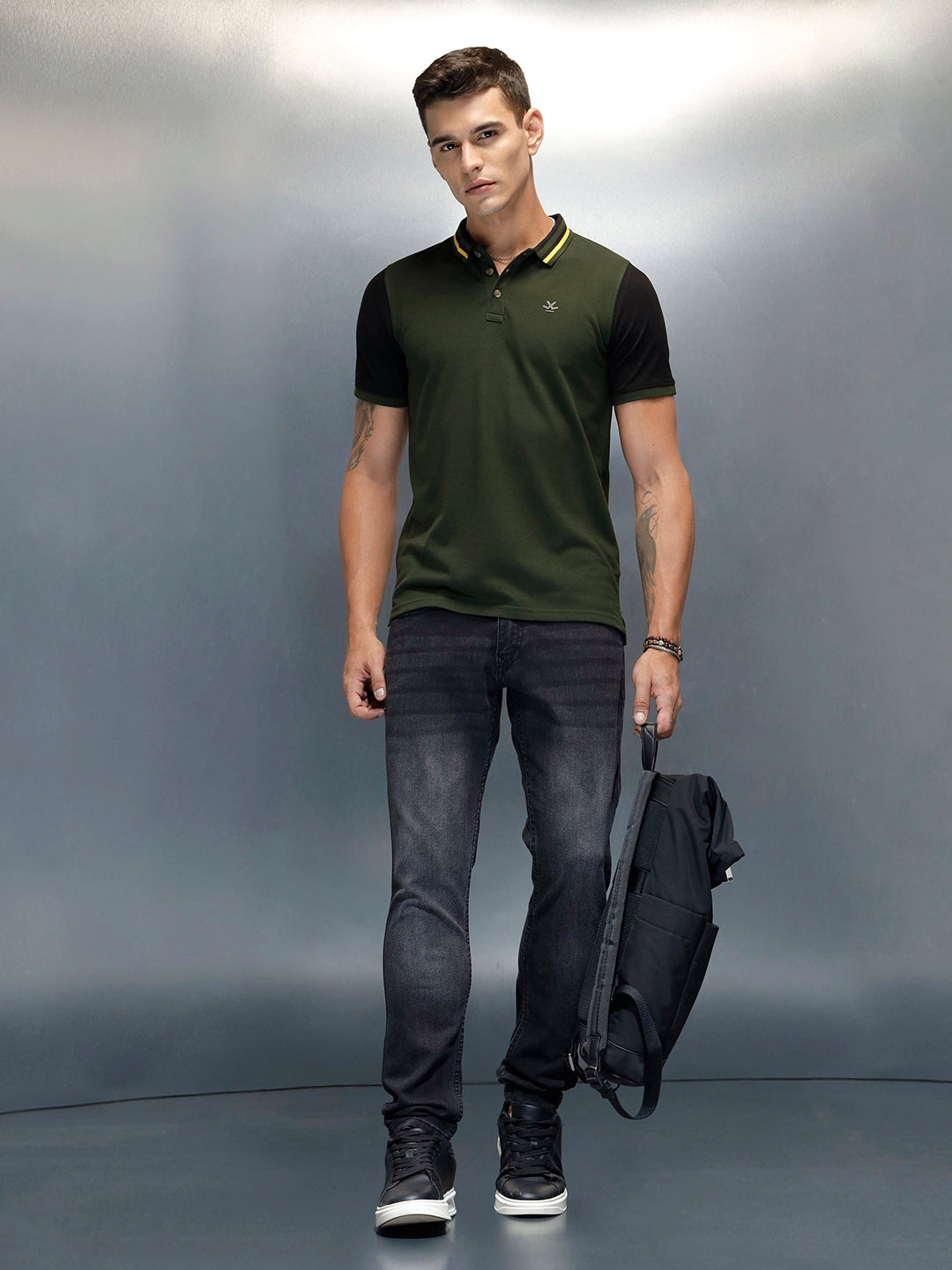 Men's Casual Slim Fit Jeans | Dark Grey