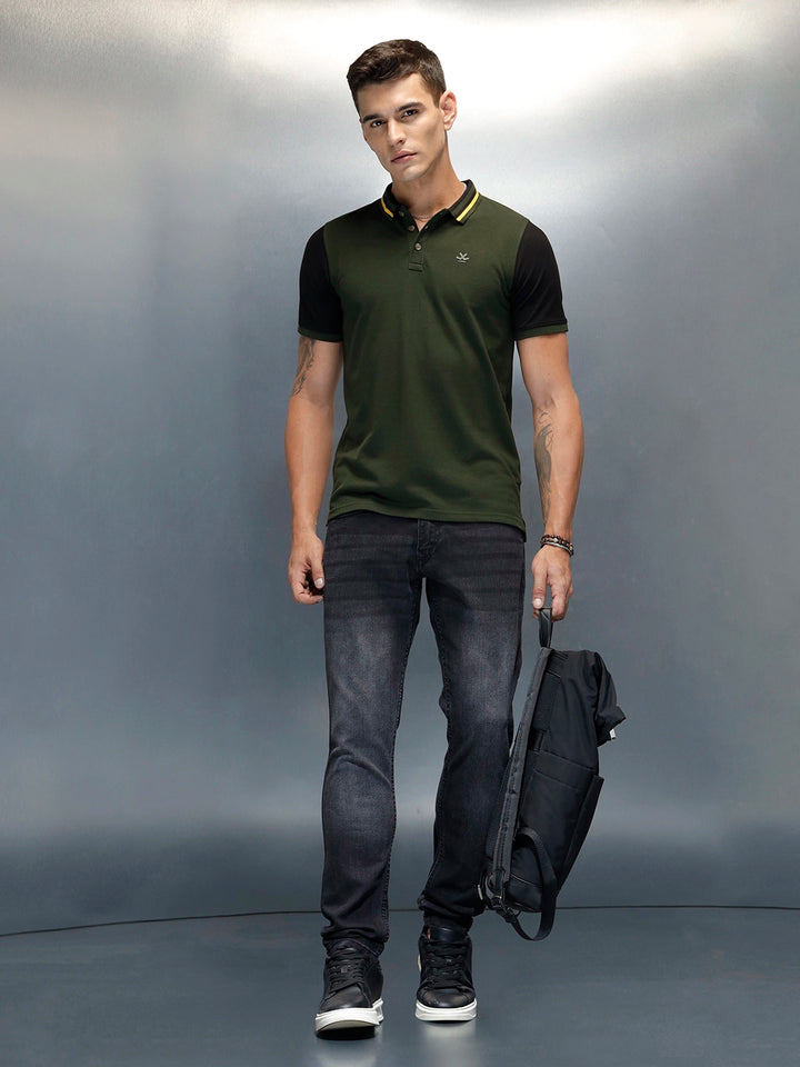 Men's Casual Slim Fit Jeans | Dark Grey