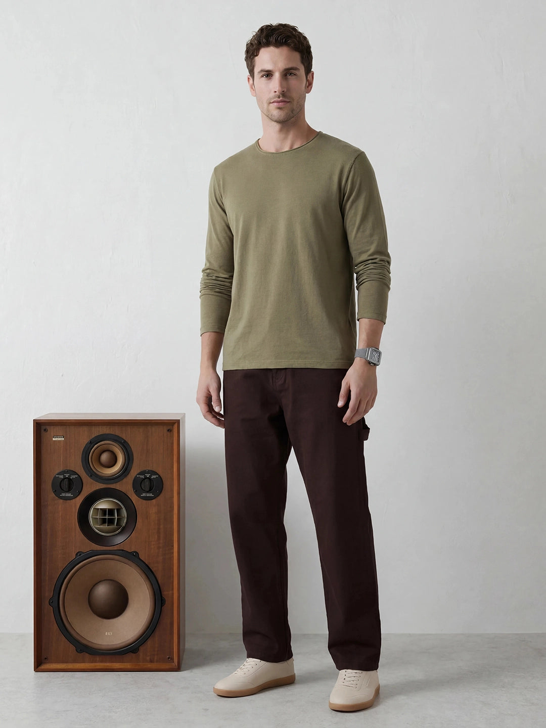 Loose Fit Denim Jeans | Brown