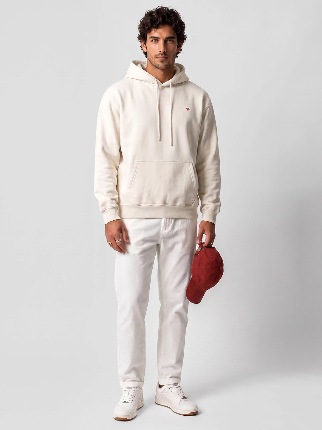 Classic Back Printed Hooded Sweatshirt | Teal | WTSS7276M