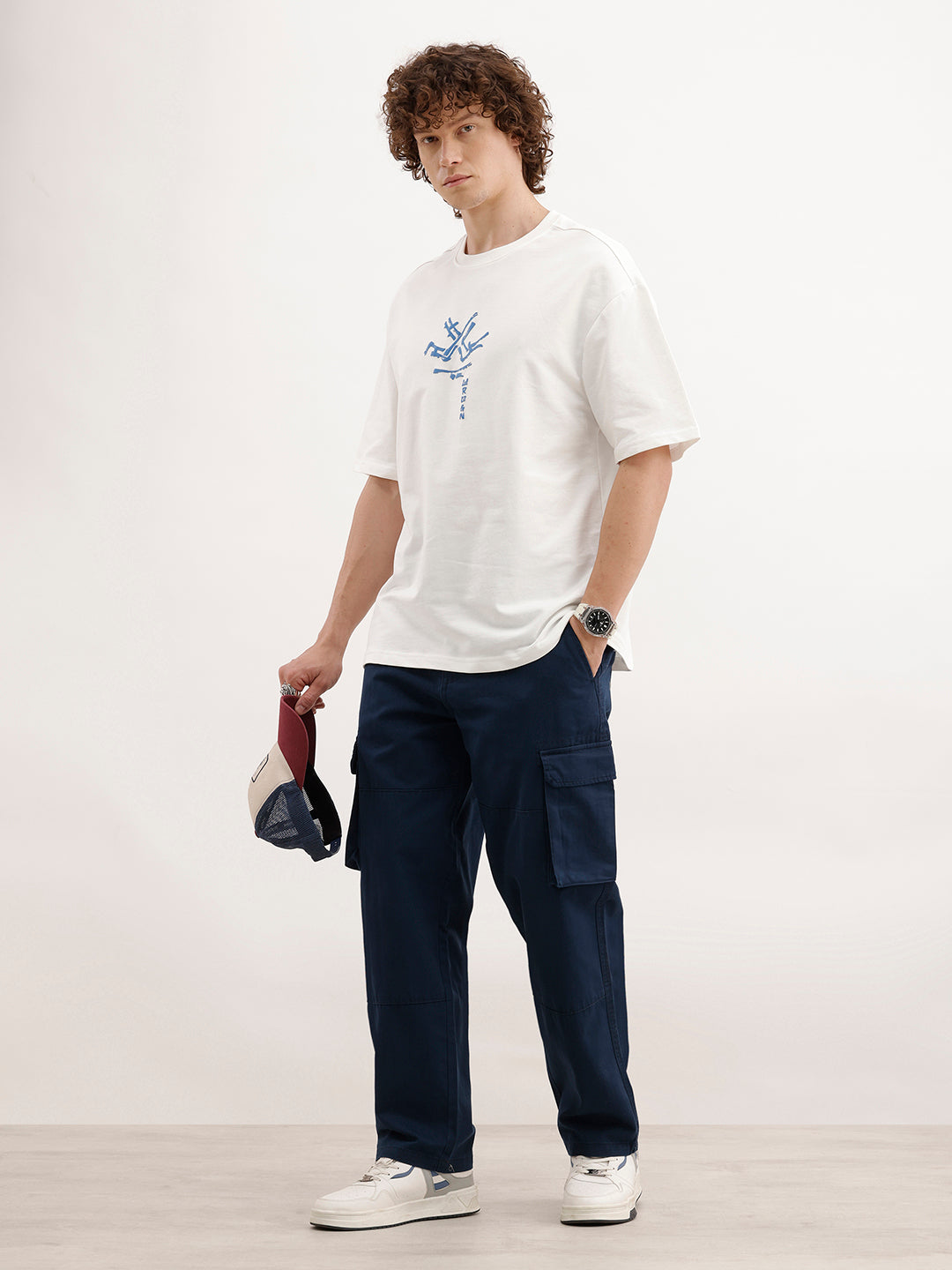 Oversized Back Printed T-Shirt | Off White