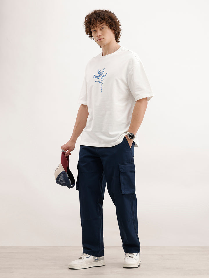 Oversized Back Printed T-Shirt | Off White