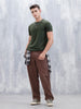 Men's Causal Regualr Fit Grpahic Printed T-Shirt | Olive