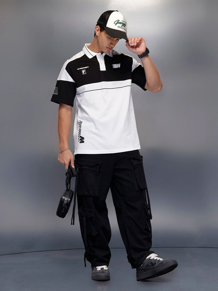 Classic Cut And Sew Polo T-Shirt   |  White