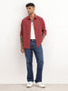 Slim Fit Checkered Full Sleeve Shirt | Red