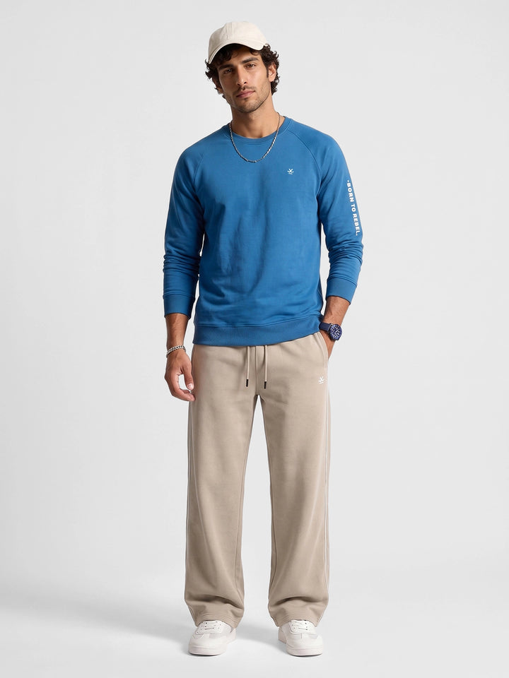 Classic Placement Printed Sweatshirt | Blue