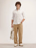 Slim Fit Striped Shirt | White