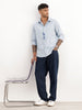 Classic Striped Full Sleeve Shirt | Blue