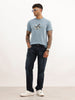 Slim Fit Foil Printed T-Shirt | Blue | WTS02HSSL1051S