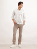 Slim Fit AOP Full Sleeved Shirt  | White