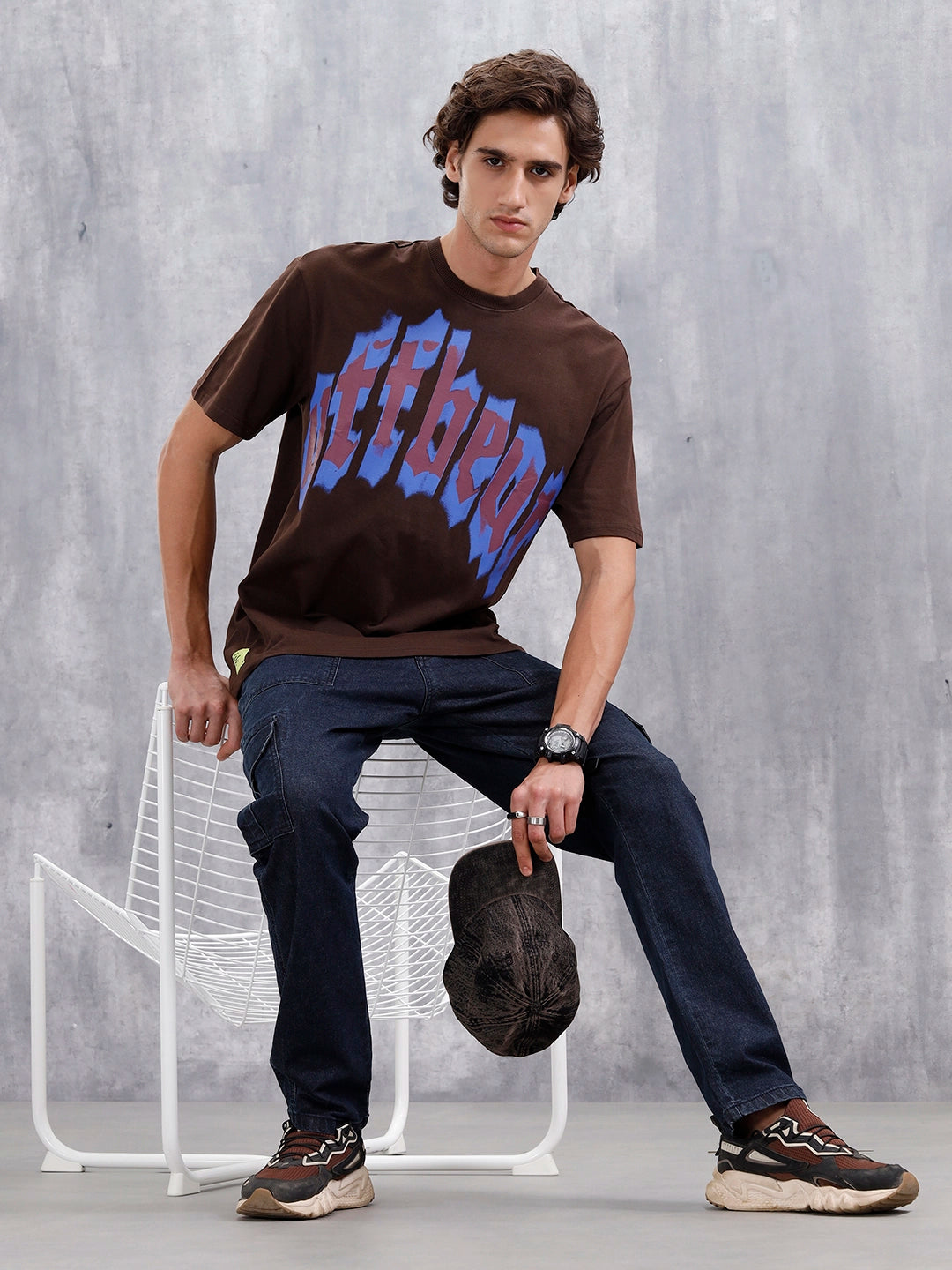 Oversized Graphic T-Shirt | Dark Brown