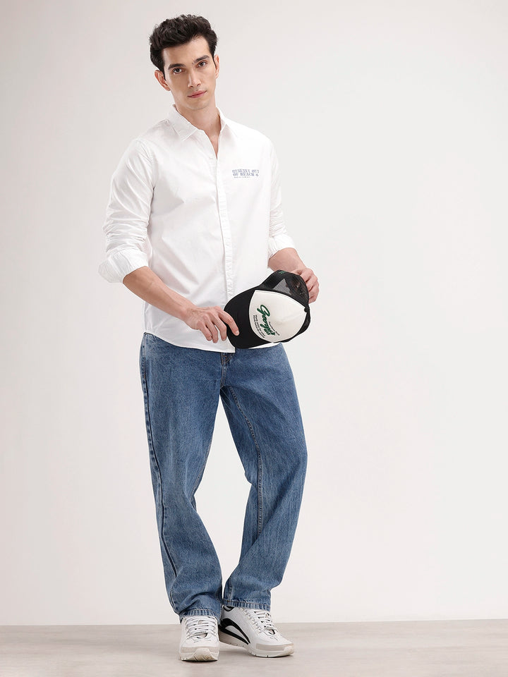 Regular Fit Printed Shirt | White