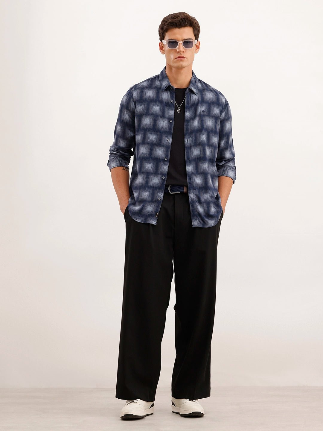 Slim Fit AOP Shirt | Blue