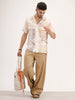 Slim Fit Resort Collar AOP Shirt | Off White