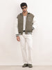Classic Relaxed Fit Hooded Bomber Jacket | Olive