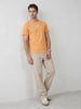 Solid Regular Fit T-Shirt   |  Orange