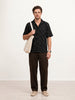 Comfort Fit AOP Half Sleeve Shirt | Black