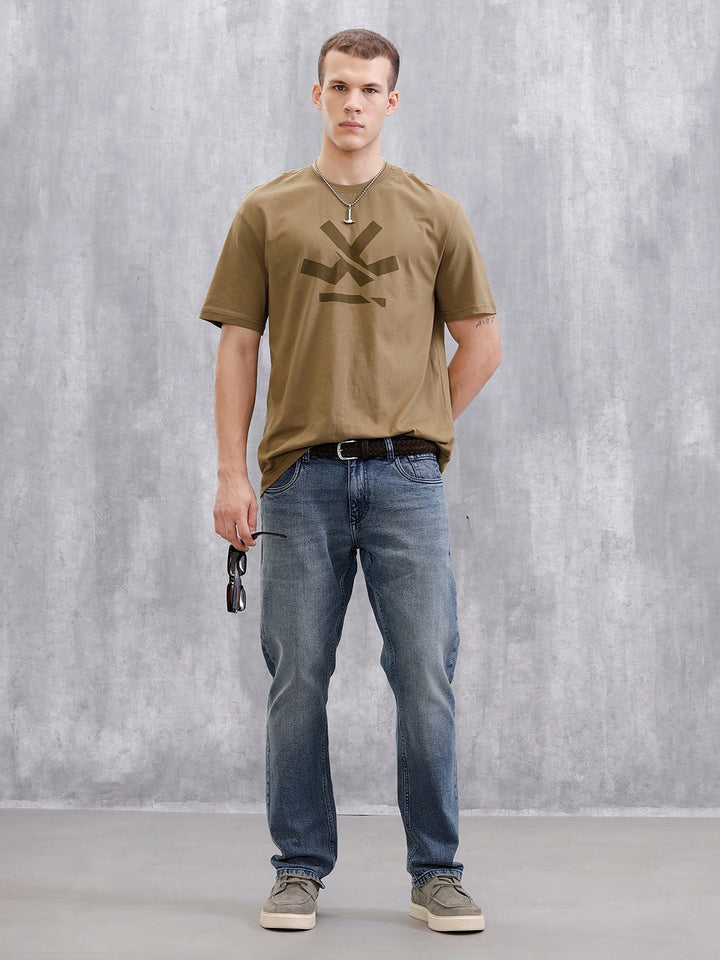 Heavy Faded Straight Fit Jeans | Blue