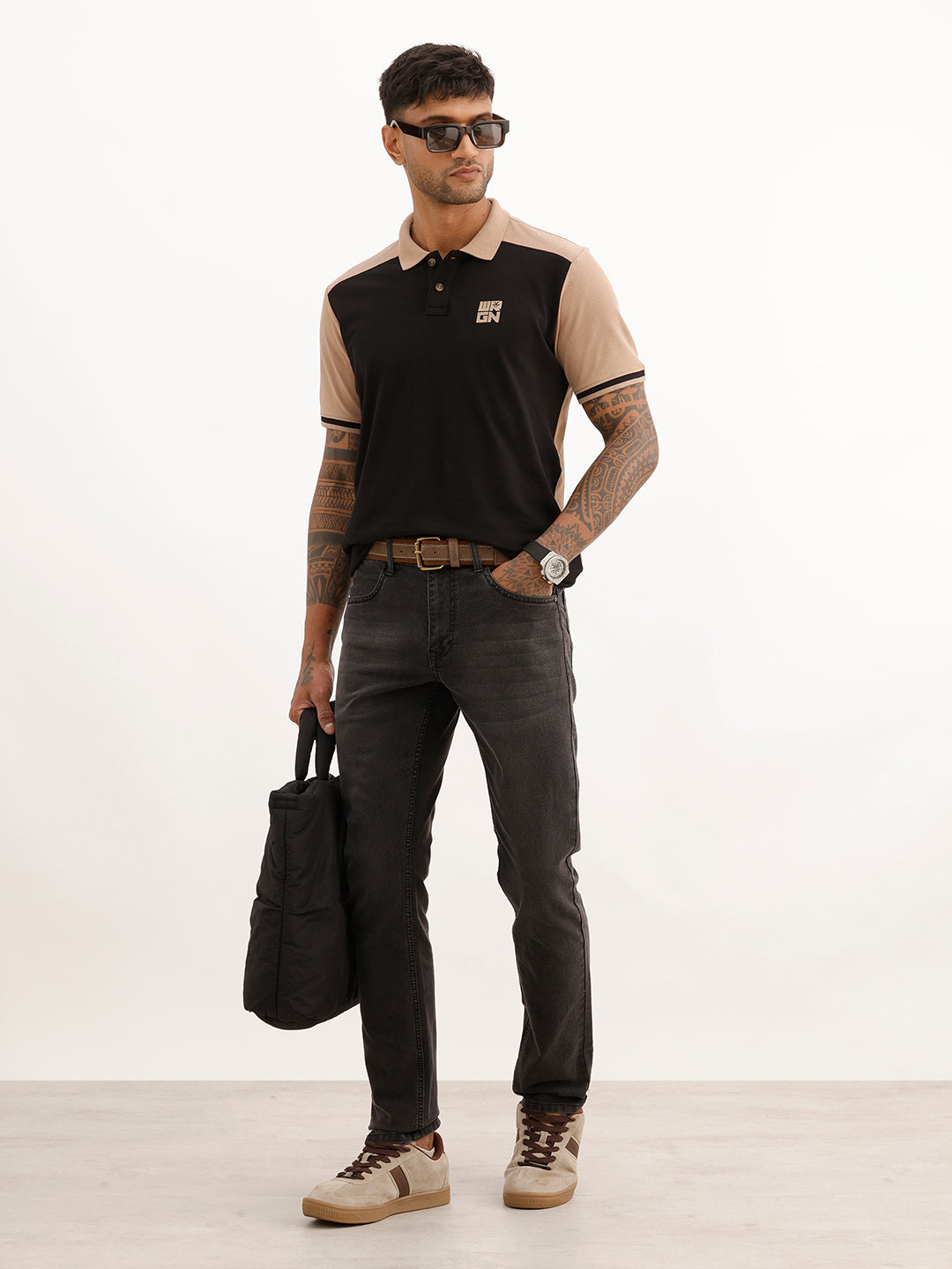 Faded Slim Fit Denim Jeans | Dark Grey